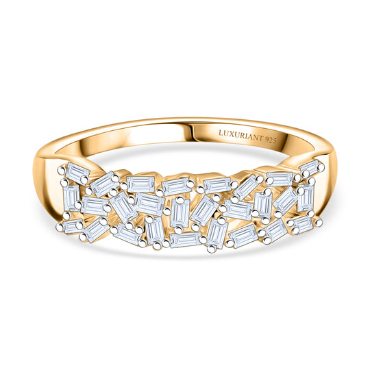 LUXURIANT DIAMOND - Lab Grown Diamant SI-GH Ring 925 Silber Rhodiniert (Größe 20.00) ca. 0,27 ct