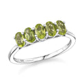 LUXURIANT - AA Peridot, Lab Grown Diamant Ring 925 Silber Rhodiniert (Größe 18.00) ca. 1.29 ct