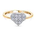 LUXURIANT DIAMOND - Lab Grown Diamant SI-GH Ring 925 Silber 750 Gelbgold vermeil (Größe 21.00) ca. 0.23 ct