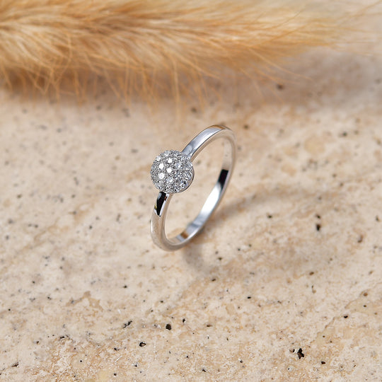 LUXURIANT DIAMOND - Lab Grown Diamant SI-GH Ring 925 Silber Rhodiniert (Größe 21.00) ca. 0,15 ct