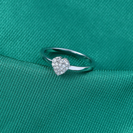 LUXURIANT DIAMOND - Lab Grown Diamant SI-GH Ring 925 Silber Rhodiniert (Größe 20.00) ca. 0,14 ct
