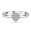 LUXURIANT 0,14 ct. SI-GH Labor Diamant Ring, 925 Silber rhodiniert