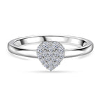 LUXURIANT DIAMOND - Lab Grown Diamant SI-GH Ring 925 Silber Rhodiniert (Größe 21.00) ca. 0,14 ct