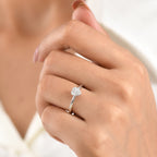 LUXURIANT DIAMOND - Lab Grown Diamant SI-GH Ring 925 Silber Rhodiniert (Größe 21.00) ca. 0,14 ct