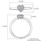 LUXURIANT DIAMOND - Lab Grown Diamant SI-GH Ring 925 Silber Rhodiniert (Größe 21.00) ca. 0,14 ct