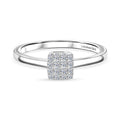 LUXURIANT DIAMOND - Lab Grown Diamant SI-GH Ring 925 Silber Rhodiniert (Größe 17.00) ca. 0,16 ct