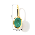 D'Joy Smaragd-Quarz Triplette Ohrringe 925 Silber Gold ca. 2,03 ct.