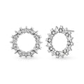 LUXURIANT DIAMOND - Lab Grown Diamant SI-GH Ohrringe 925 Silber Rhodiniert und 750 Gelbgold Vermeil ca. 0.06 ct