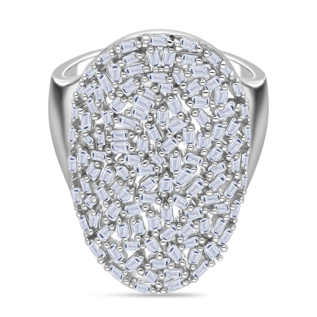 LUXURIANT DIAMOND - Weißer Diamant SI-GH Ring 925 Silber Rhodiniert (Größe 17.00) ca. 1.50 ct