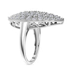 LUXURIANT DIAMOND - Lab Grown Diamant SI-GH Ring 925 Silber Rhodiniert (Größe 17.00) ca. 1.00 ct