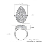 LUXURIANT DIAMOND - Lab Grown Diamant SI-GH Ring 925 Silber Rhodiniert (Größe 17.00) ca. 1.00 ct