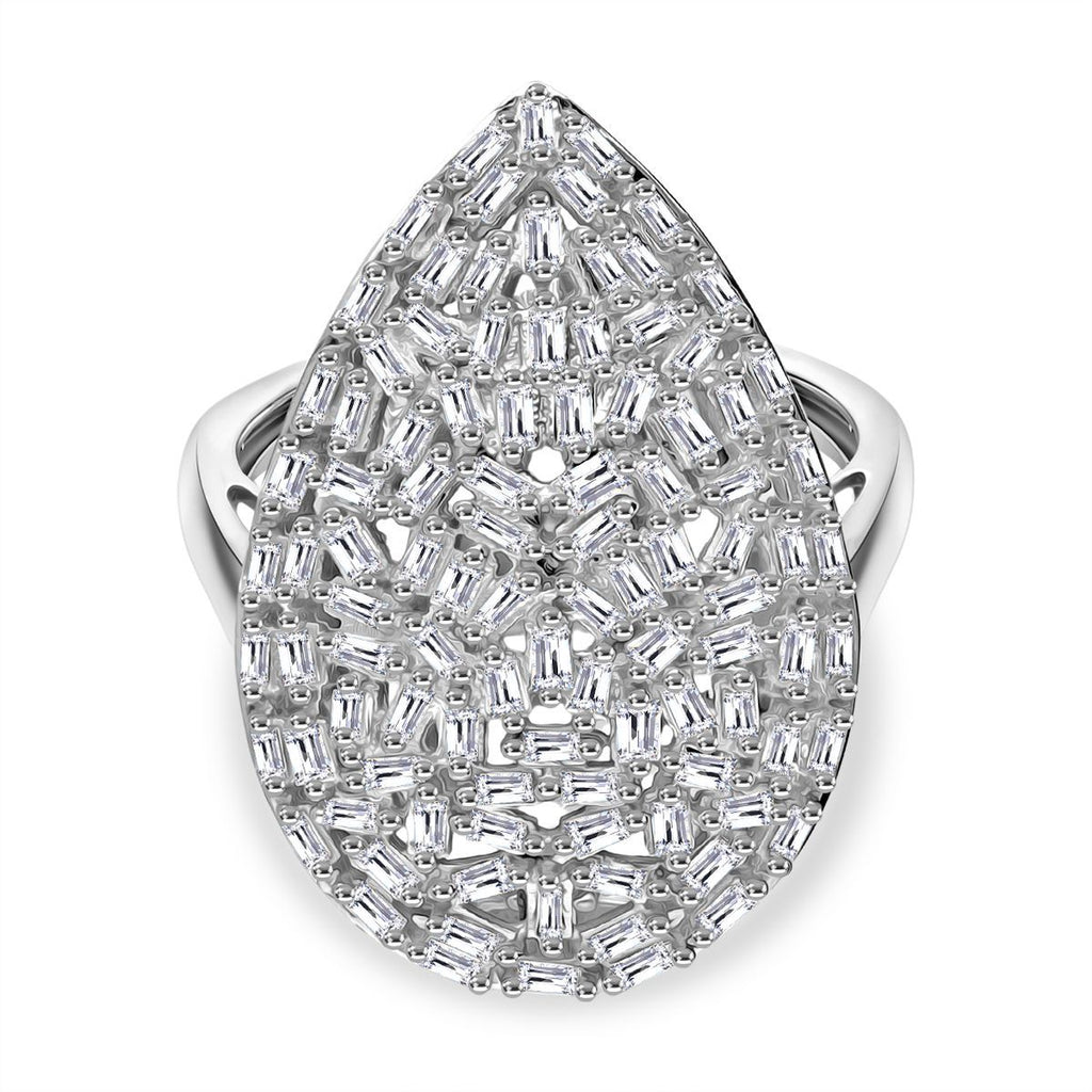 LUXURIANT DIAMOND - Lab Grown Diamant SI-GH Ring 925 Silber Rhodiniert (Größe 17.00) ca. 1.00 ct