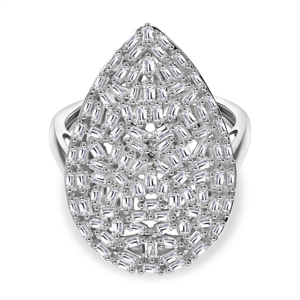 LUXURIANT DIAMOND - Lab Grown Diamant SI-GH Ring 925 Silber Rhodiniert (Größe 17.00) ca. 1.00 ct