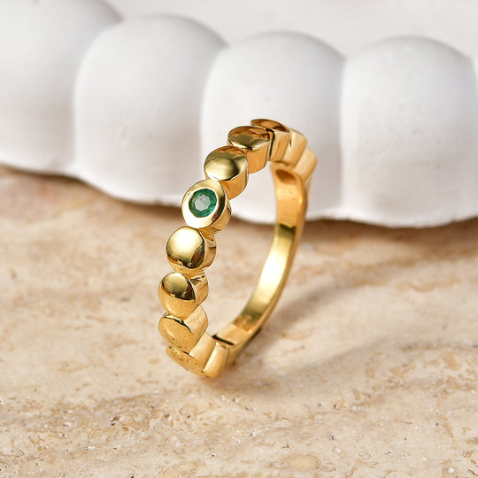 EVER TRUE AA Kagem Sambischer Smaragd Ring Reine Bronze (Größe 21.00) ca. 0.11 ct