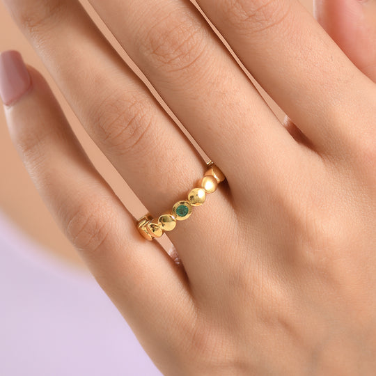 EVER TRUE AA Kagem Sambischer Smaragd Ring Reine Bronze (Größe 21.00) ca. 0.11 ct