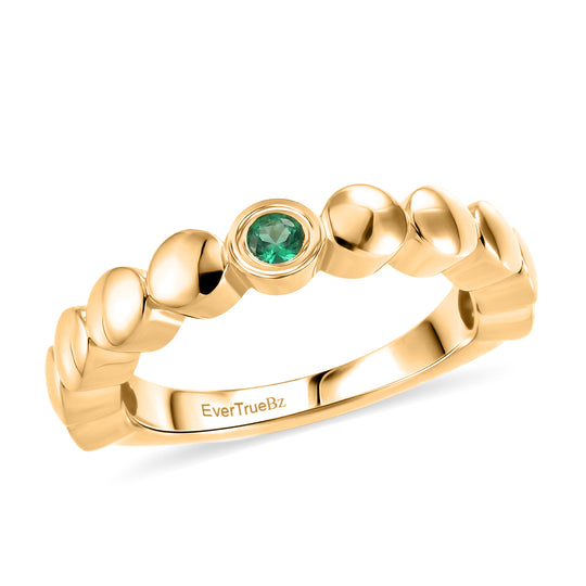 EVER TRUE AA Kagem Sambischer Smaragd Ring Reine Bronze (Größe 21.00) ca. 0.11 ct