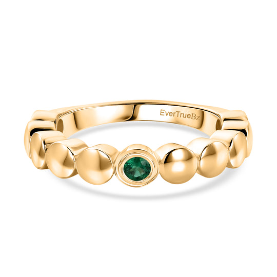 EVER TRUE AA Kagem Sambischer Smaragd Ring Reine Bronze (Größe 21.00) ca. 0.11 ct