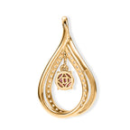 D'Joy Flamingo Mondstein, Weißer Zirkon Anhänger 925 Silber 750 Vergoldet ca. 1.44 ct