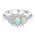 D'Joy AA Natürlicher, äthiopischer Welo Opal Ring 925 Silber Rhodiniert (Größe 18.00) ca. 1,61 ct