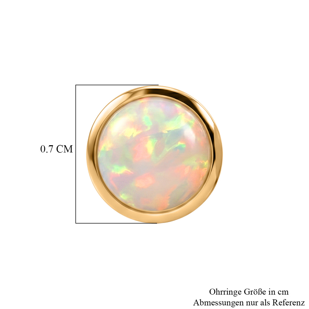 D'Joy AA Natürlicher, äthiopischer Welo Opal Ohrringe 925 Silber Gold ca. 1.31 ct