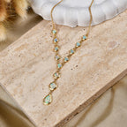 D'Joy AA Natürlicher, äthiopischer Welo Opal Halskette ca. 45 cm 925 Silber 750 Gelbgold vermeil ca. 3,35 ct.