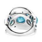 EVER TRUE Larimar Ring Nickelfreies Messing (Größe 19.00) ca. 6,97 ct