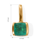 D'Joy Smaragd-Quarz Triplette Ohrringe 925 Silber Gold ca. 3,70 ct.