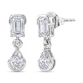 D'Joy Moissanit Ohrringe 925 Silber Platiniert ca. 1.92 ct