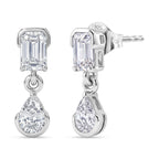 D'Joy Moissanit Ohrringe 925 Silber Platiniert ca. 1.92 ct