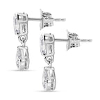 D'Joy Moissanit Ohrringe 925 Silber Platiniert ca. 1.92 ct