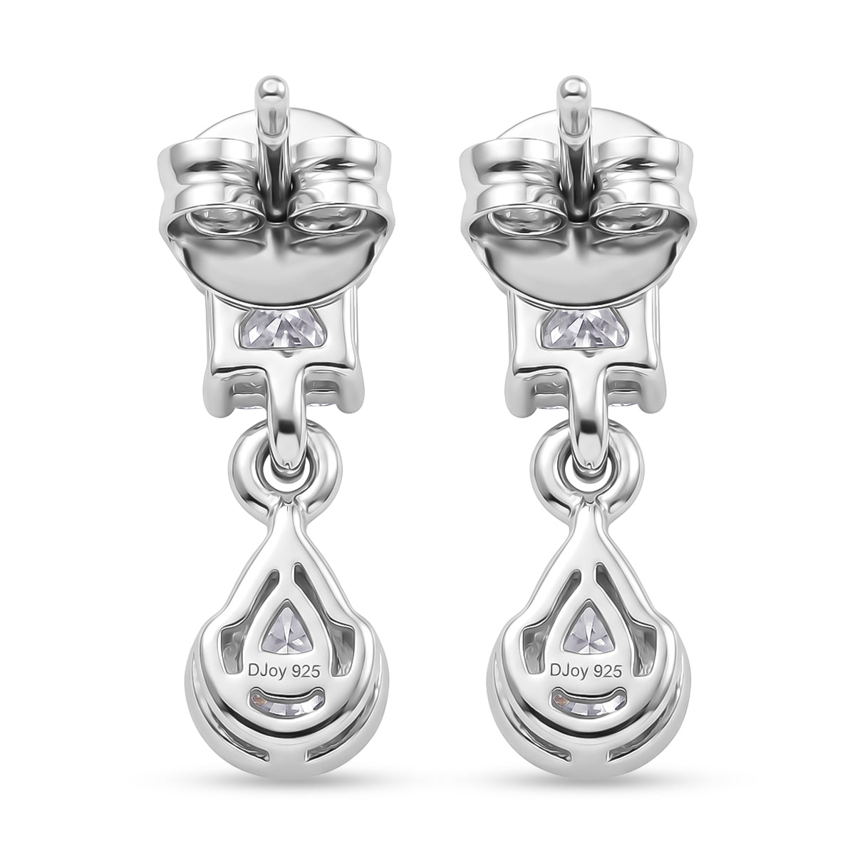 D'Joy Moissanit Ohrringe 925 Silber Platiniert ca. 1.92 ct