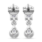 D'Joy Moissanit Ohrringe 925 Silber Platiniert ca. 1.92 ct