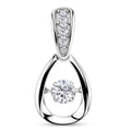 D'Joy 100 Facetten Moissanit Anhänger 925 Silber Platiniert ca. 0,62 ct.