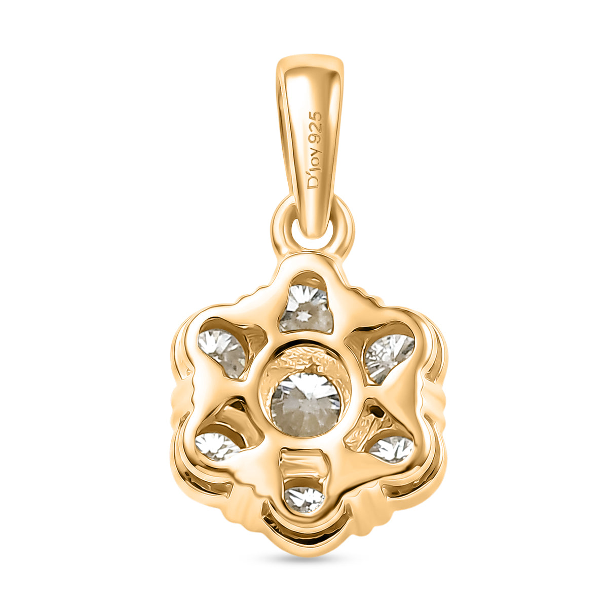D'Joy Moissanit Anhänger 925 Silber 750 Vergoldet ca. 1.19 ct