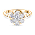 D'Joy Moissanit Ring 925 Silber 750 Vergoldet (Größe 17.00) ca. 1.20 ct