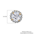 D'Joy Moissanit Ohrringe 925 Silber 750 Vergoldet ca. 1.50 ct