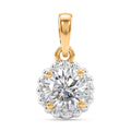 D'Joy Moissanit Anhänger 925 Silber 750 Vergoldet ca. 1,00 ct.
