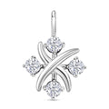 D'Joy Moissanit Anhänger 925 Silber Platiniert ca. 0.92 ct