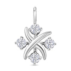 D'Joy Moissanit Anhänger 925 Silber Platiniert ca. 0.92 ct