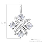 D'Joy Moissanit Anhänger 925 Silber Platiniert ca. 0.92 ct
