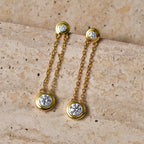 D'Joy Moissanit Ohrringe 925 Silber 750 Vergoldet ca. 1,42 ct.