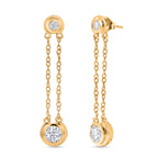 D'Joy Moissanit Ohrringe 925 Silber 750 Vergoldet ca. 1,42 ct.
