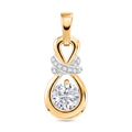 D'Joy Moissanit Anhänger 925 Silber 750 Vergoldet ca. 1.28 ct