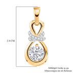 D'Joy Moissanit Anhänger 925 Silber 750 Vergoldet ca. 1.28 ct