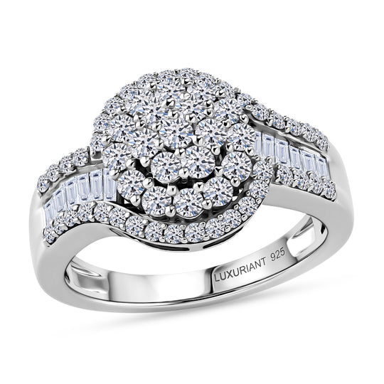 LUXURIANT DIAMOND - Lab Grown Diamant SI-GH  SGL zertifiziert
 Ring 925 Silber Rhodiniert (Größe 20.00) ca. 1.00 ct