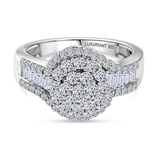 LUXURIANT DIAMOND - Lab Grown Diamant SI-GH  SGL zertifiziert
 Ring 925 Silber Rhodiniert (Größe 20.00) ca. 1.00 ct