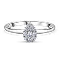 LUXURIANT DIAMOND - Lab Grown Diamant SI-GH Ring 925 Silber Rhodiniert (Größe 20.00) ca. 0,15 ct