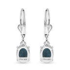 D'Joy London Blau Topas Ohrringe 925 Silber Rhodiniert ca. 1,96 ct.
