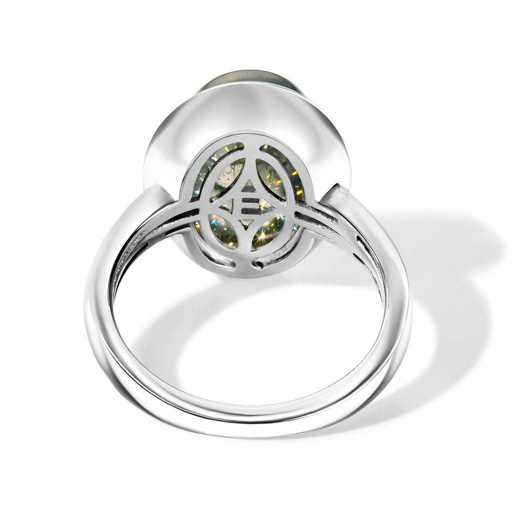 EVER TRUE Moosachat Ring Reine Bronze (Größe 17.00) ca. 6,01 ct
