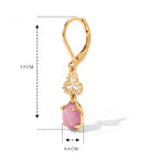 EVER TRUE Flamingo Mondstein, Weißer Zirkon Ohrringe Reine Bronze ca. 3.13 ct